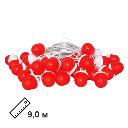 Сигнальная гирлянда из фонарей ФС-12 с шагом 9,0 м
